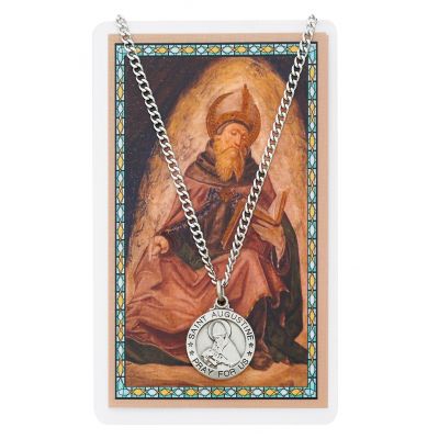 Saint Augustine Medal, Prayer Card Set 735365580057 - PSD600AU
