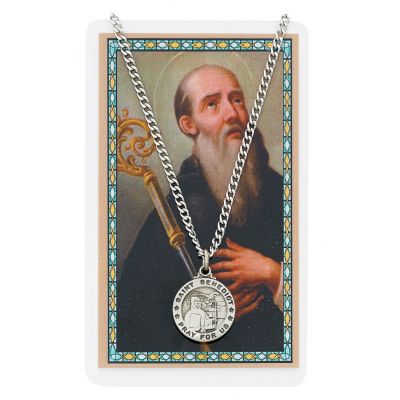 Saint Benedict Medal, Prayer Card Set 735365496396 - PSD600BN