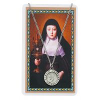 Saint Clare of Assisi Medal, Prayer Card Set