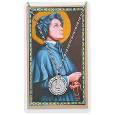 Saint Elizabeth Ann Seton Medal, Prayer Card Set 735365496471 - PSD600EAS