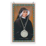 St Maria Faustina Medal, Prayer Card
