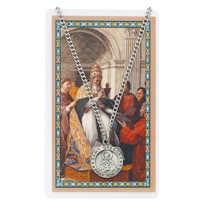 Saint Gregory Medal, Prayer Card Set 735365580149 - PSD600GY