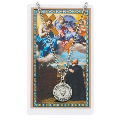 Saint Ignatius of Loyola Medal, Prayer Card Set 735365580071 - PSD600IG