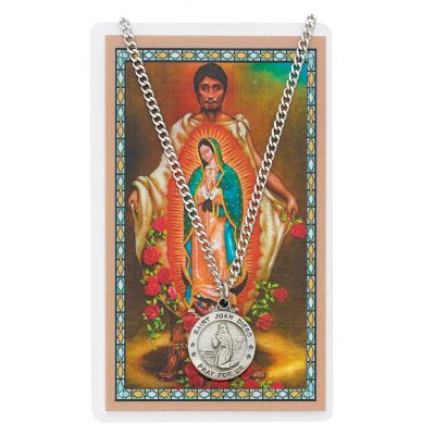 Saint Juan Diego Medal, Prayer Card Set 735365481835 - PSD600JD