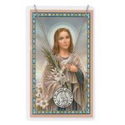 Saint Maria Goretti Pewter Medal, Prayer Card Set