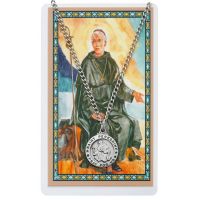 Saint Peregrine Medal, Prayer Card Set w/24 inch Chain