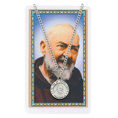 Saint Pio Medal, Prayer Card Set 735365496600 - PSD600PP