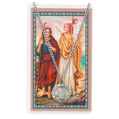 Saint Raphael Medal, Prayer Card Set 735365565252 - PSD600RH