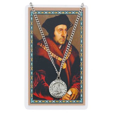 Saint Thomas More Medal, Prayer Card Set 735365496631 - PSD600TM
