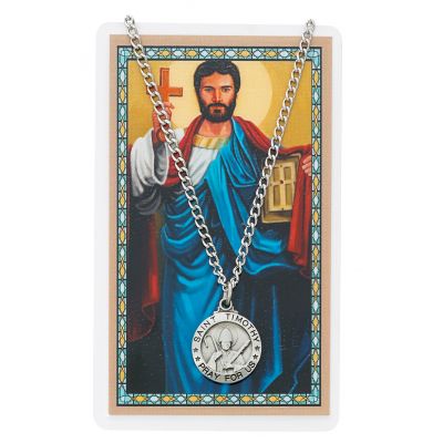 Saint Timothy Medal, Prayer Card Set 735365580101 - PSD600TY
