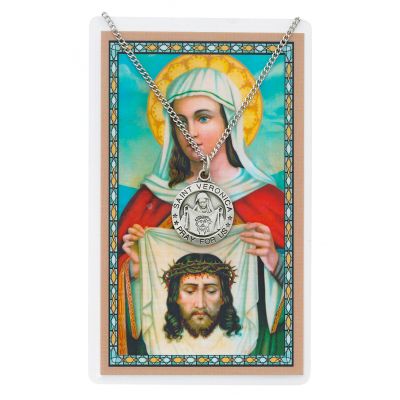Saint Veronica Medal, Prayer Card Set 735365580125 - PSD600VE
