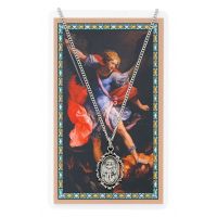 Saint Michael Prayer Card Set w/18 inch Silver Tone Chain