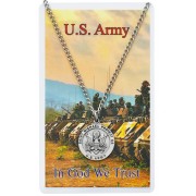 Army Pewter Medal/24" Chain/Prayer Card Set
