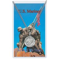 Marine Prayer Card Set/Pewter Medal Has Saint Michael On Back