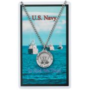 Navy Pendant/Prayer Card Set