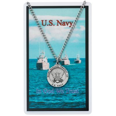 Navy Pendant/Prayer Card Set 735365524204 - PSD650NY