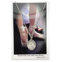 Girls Dance Prayer Card With Pewter Medal With 18" Chain 2Pk
