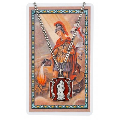 Saint Florian Pendant/Prayer Card Set 735365518586 - PSD763