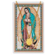 Gold Plated Our Lady of Guadalupe, Prayer Card
