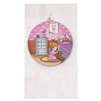 Praying Girl 3d Crib Medal
