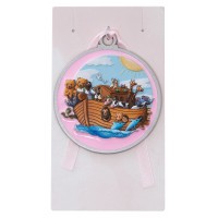 Pink Noah's Ark 3d Crib Medal