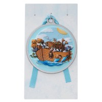 Blue Noah's Ark 3d Crib Medal