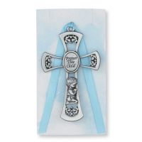 3 3/4 Boy Blue Cross/Ribbon