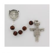4x6mm San Damiano Rosary w/Pewter Crucifix/Center
