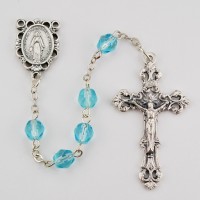 6mm Ab Aqua/march Rosary