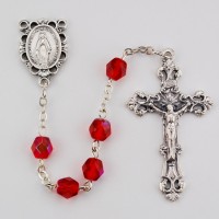 6mm Ruby/july Rosary
