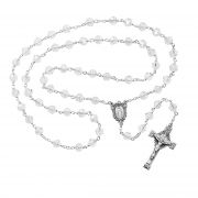 Sterling Silver7mm Crystal Tincut Rosary