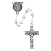 6mm Pearl Saint Benedict Rosary