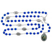 7mm Blue Seven Sorrow Chaplet w/Mater Delores Picture