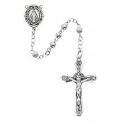 4mm Sterling Silver Rosary
