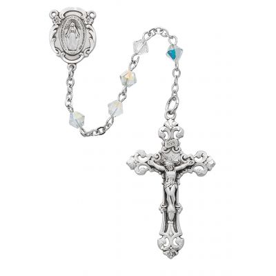 Rhodium Crystal Swarovski Rosary - 735365501823 - R549RF