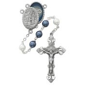 Blue And Pearl Lourdes Rosary