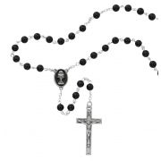6mm Black Onxy Comm Rosary