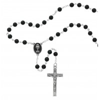 6mm Black Onxy Comm Rosary