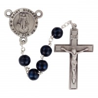 8mm Blue St Michael Rosary Box