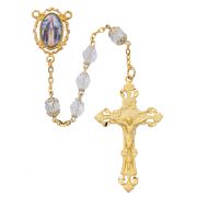 7mm Gold Plated Crystal Our Lady Grace Rosary
