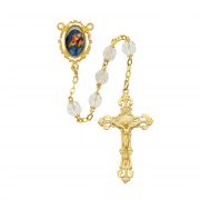 7mm Gold Plated Crystal Our Lady Sorrow Rosary