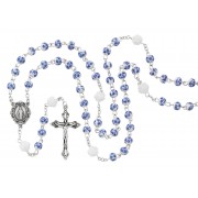 6mm Blue Flowe W/ Flower Of Bx