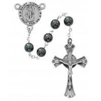 8mm Round Hematite St. Michael