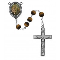 Tiger Eye St. Joseph Rosary