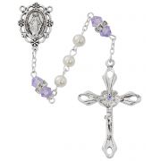 6mm Pearl,amethyst Rosary