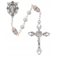 6mm Pearl, Pink Rosary