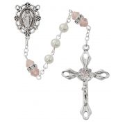 6mm Pearl, Pink Rosary