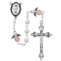 5mm White Pearl/pink Angel