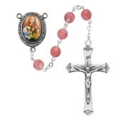 7mm Pink St. Dymphna Rosary