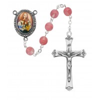 7mm Pink St. Dymphna Rosary